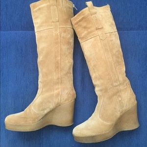Colin Stuart suede wedge boots